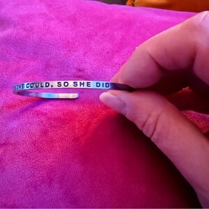 MantraBand "She Believed She Could, So She Did" Silver Cuff